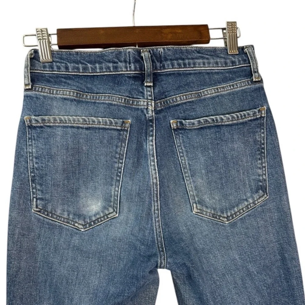 AGOLDE Womens Nico Jeans 26 High Rise Slim Straight Denim Button Fly Medium Wash